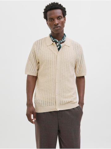 Jack & Jones Gestricktes Polo in Cloud Dancer
