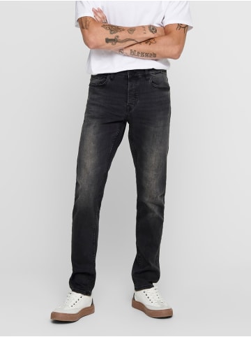Only&Sons Slim Fit Jeans Basic Hose Denim Pants ONSLOOM Stoned Washed in Grau