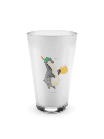 Mr. & Mrs. Panda Blümchentailglas Pinguin Bier ohne Spruch in Transparent