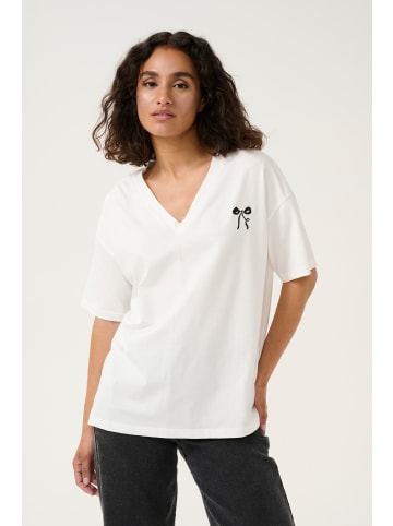 Kaffe T-Shirt kurzarm KAbowie Loose fit in Chalk