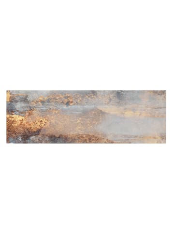 WALLART Leinwandbild - Gold-Grauer Nebel in Grau