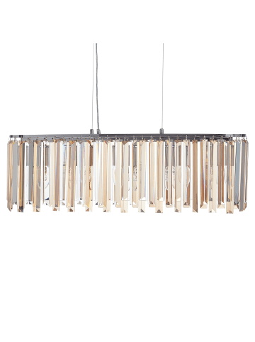 Beliani Pendelleuchten MANDEO in Silber - (W) 68 x (H) 120 x (L) 14 cm