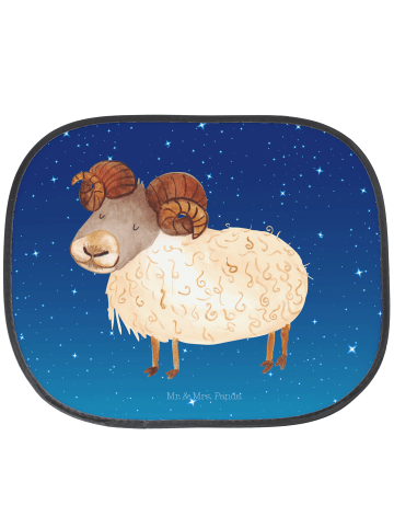 Mr. & Mrs. Panda Auto Sonnenblende Sternzeichen Widder ohne Spruch in Sternenhimmel Blau