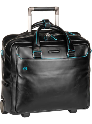 Piquadro Pilotenkoffer Blue Square Wheeled Briefcase 4729 in Nero