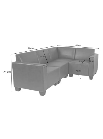 MCW Modular Sofa-System Moncalieri 4-1, Dunkelgrau