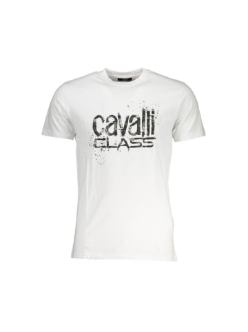 cavalli CLASS Weißes Baumwoll-T-Shirt