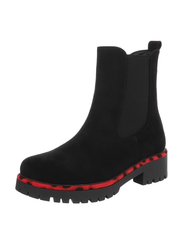 Ital-Design High Heel in Schwarz und Rot