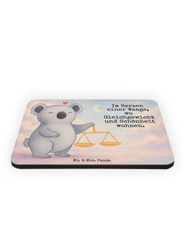 Mr. & Mrs. Panda Kühlschrankmagnet Waage Astrologie Design mit S... in Weiß