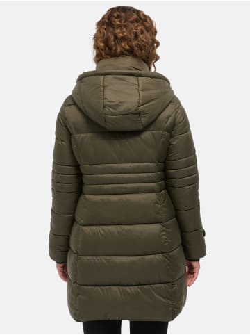 Tazzio Steppmantel "F808" - mit Kapuze - in Khaki