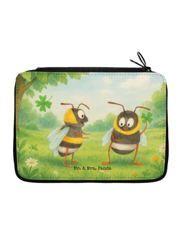 Mr. & Mrs. Panda Federmappe Bienen Paar Design ohne Spruch in Weiß