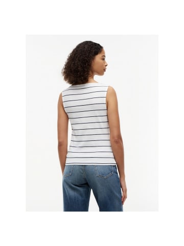 Tommy Hilfiger Top in Fine Stp Ecru - Dark Night Navy