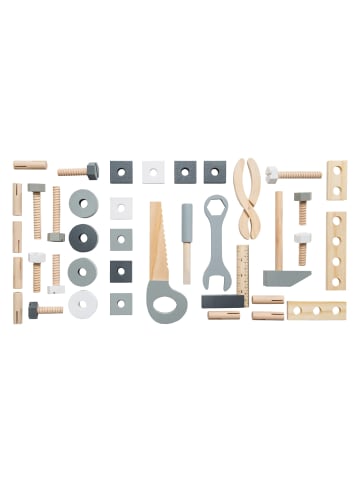 roba Werkbank aus Holz mit Werkzeug-Set, großer Arbeitsplatte