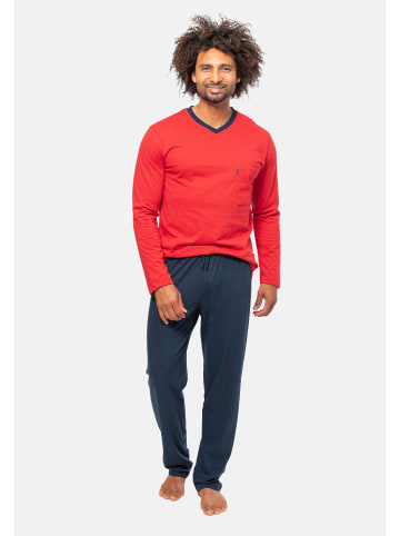 Ammann Schlafanzug Cotton in Rot