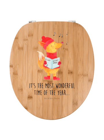 Mr. & Mrs. Panda WC Brille Fuchs Sänger mit Spruch in Braun