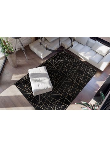 Teppich Boss Kurzflor Teppich Baja 225 - Schwarz / Gold