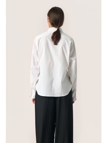 Soaked in Luxury SLAlonna Shirt LS Loose fit in Whisper White
