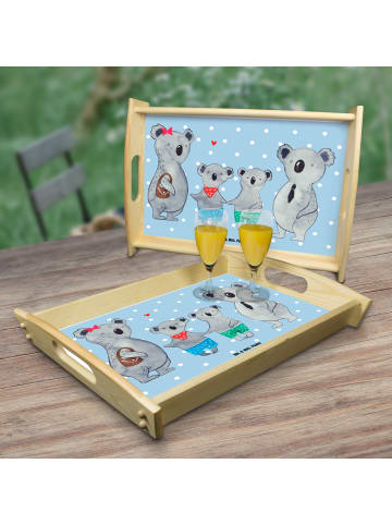 Mr. & Mrs. Panda betttablett Koala Familie zwei ohne Spruch in Blau Pastell