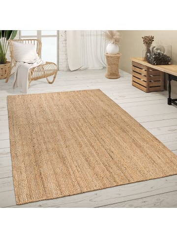 KADIMA DESIGN Jute Teppich Boho wendbar in Natur