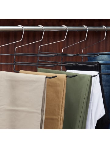 relaxdays 30x Hosenbügel in Schwarz