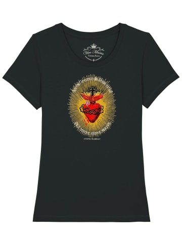 Vive Maria T-Shirt Burning Heart in schwarz