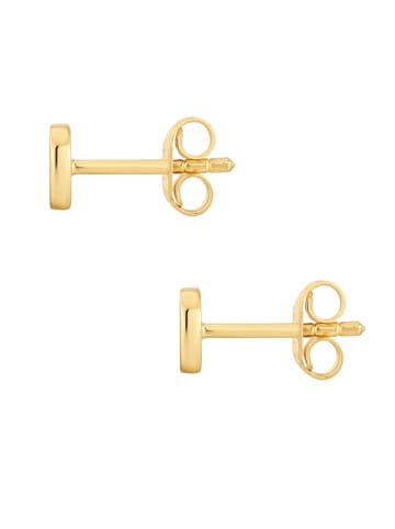 Glanzstücke München Ohrstecker Kreis aus Sterling Silber in gelbgold