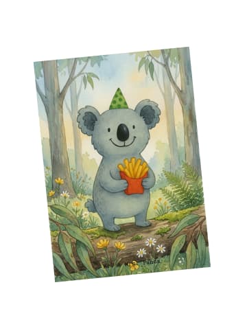 Mr. & Mrs. Panda Postkarte Koala Pommes Design ohne Spruch in Weiß