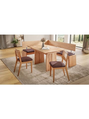 58 aufm Kessel ECKBANKGRUPPE Modern Dani 3 für 7 Personen Massivholz Wildeiche/Braun