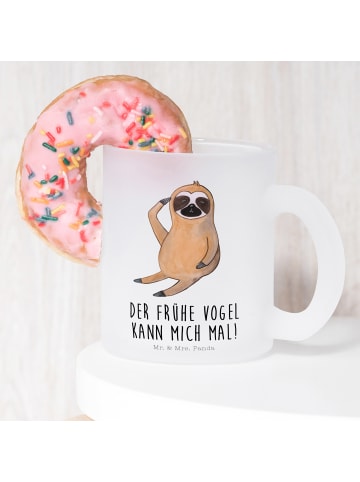 Mr. & Mrs. Panda Tasse Faultier Vogel mit Spruch in Transparent