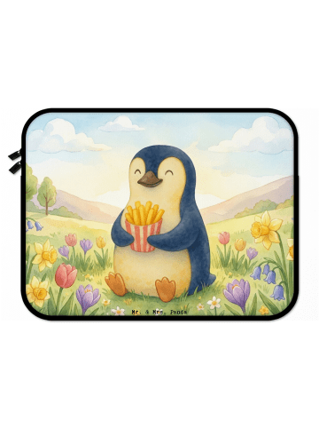 Mr. & Mrs. Panda Laptop Tasche Pinguin Frühling Pommes Design oh... in Weiß
