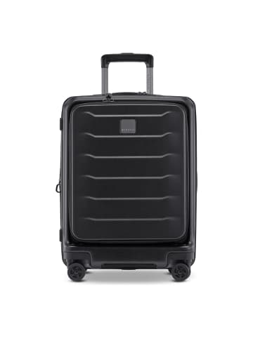 Stratic Phoenix 4 Rollen Kabinentrolley S 55 cm mit Dehnfalte in black