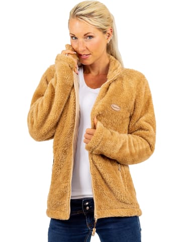 Reichstadt Damen Regular Fit Fleecejacke Kuschelige in Camel
