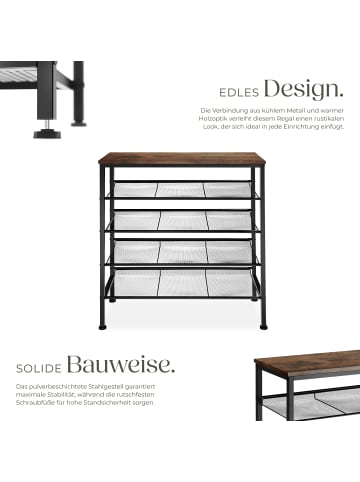 tectake Schuhschrank Bournemouth 75,5x30,5x85,5cm