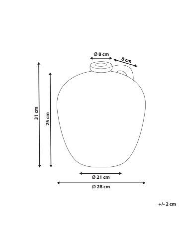Beliani Dekovase IPOH in Weiß - (W) 28 x (H) 30 x (L) 28 cm