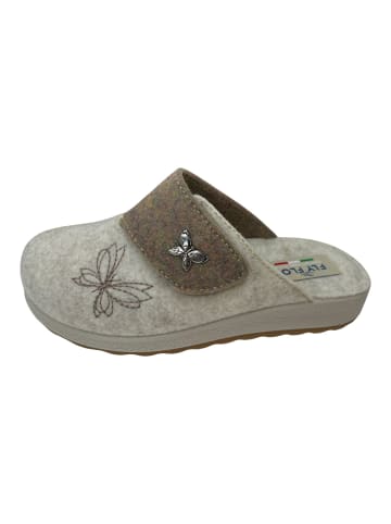 FLY FLOT Hausschuh Pantoffel in beige