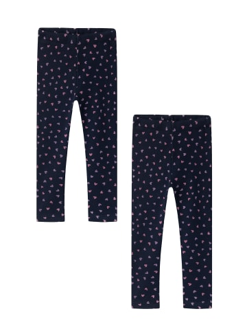 name it Hose 2er-Set Regular Fit Elastisch Allover-Print in Dunkelblau-2