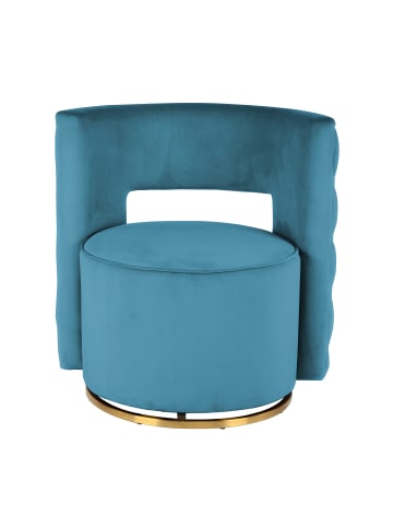 Kayoom Sessel Drehsessel Beverly in petrol - gold