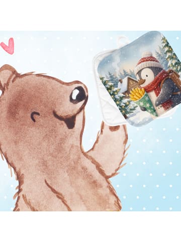 Mr. & Mrs. Panda Topflappen Pinguin Winter Pommes Design ohne Sp... in Weiß