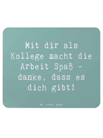 Mr. & Mrs. Panda Mauspad Spruch Kollege Freude mit Spruch in Meeresbrise