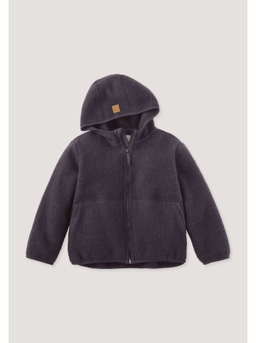 Hessnatur Wollfleece Jacke in dunkle traube