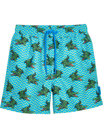 Playshoes Beach-Short Krokodile in Aquablau