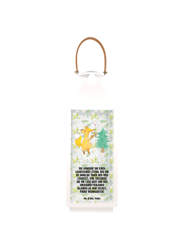 Mr. & Mrs. Panda Windlicht Fuchs  Weihnachtsbaum mit Spruch in Transparent