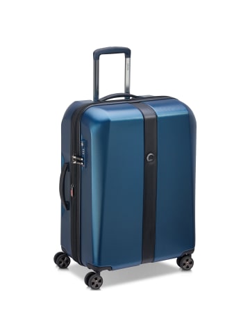 Delsey Promenade Hard 2.0 4-Rollen Trolley 66 cm in blau