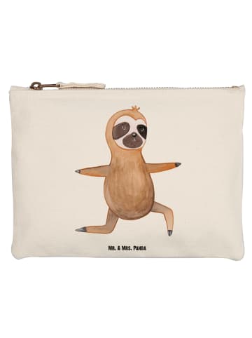 Mr. & Mrs. Panda Kulturtasche Faultier Yoga ohne Spruch in Weiß