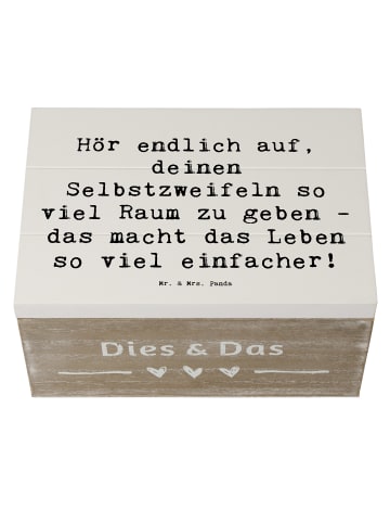 Mr. & Mrs. Panda holzschatulle Spruch Zweifel an sich selbst mit... in Weiß