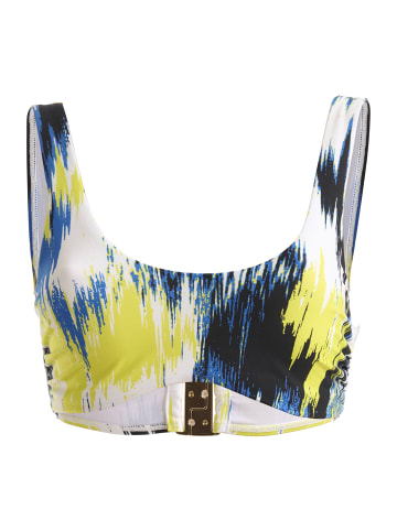 Wolford Bustier-Bikini-Top Scoop Neck Top in citron print