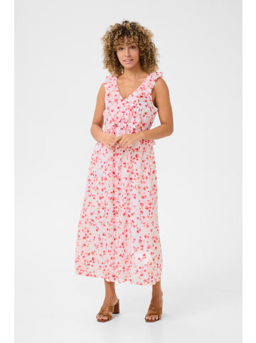 Cream Kleid CRGiselle Feminine in Pink Red Flower