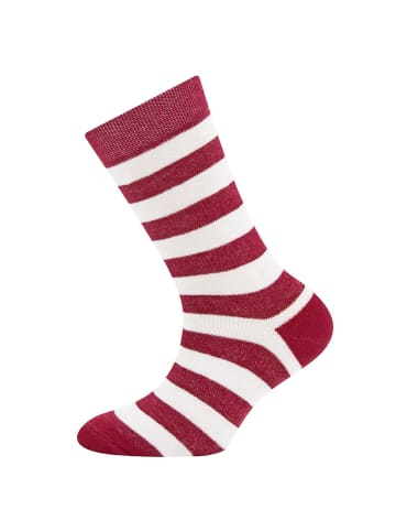 ewers 2er-Set Socken 2er Pack Punkte/Ringel in latte-sangria-wild orchidee