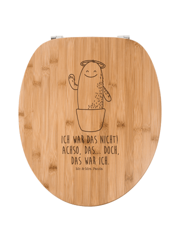 Mr. & Mrs. Panda WC Brille Kaktus Heilig mit Spruch in Transparent