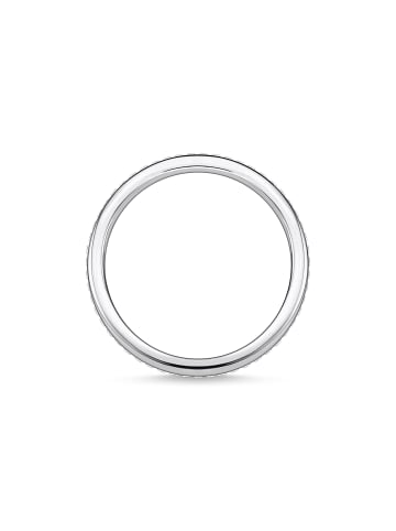 Thomas Sabo Ring Doppel Weiße Steine Silber in silber, weiß