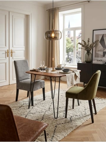 KADIMA DESIGN Esstisch | Sheesham, 80x80x76cm, Metallbeine